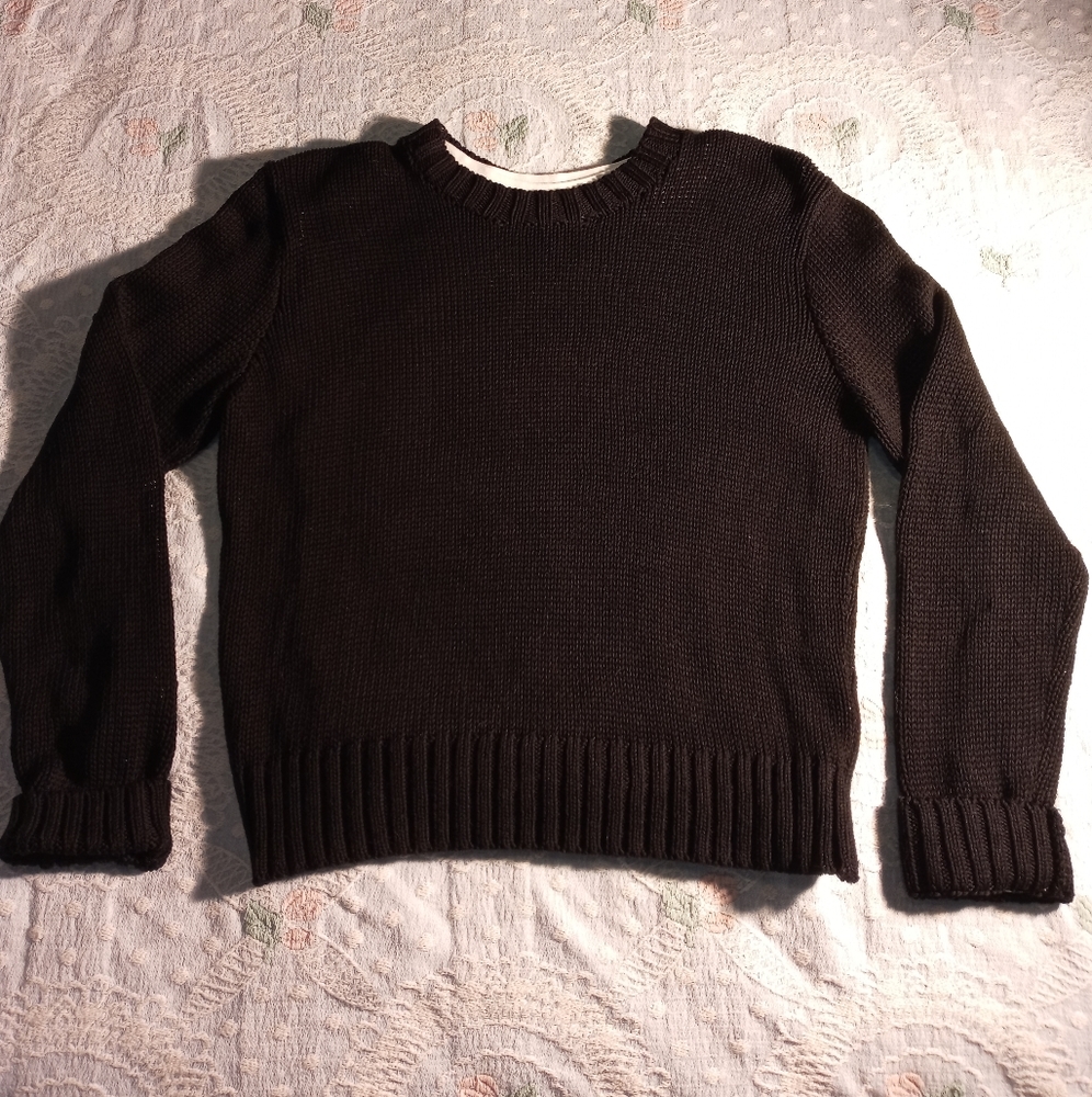 Open knit sweater
